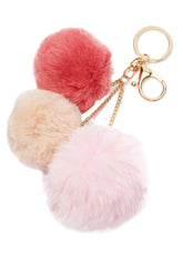 Triple Pom Pom Keychain