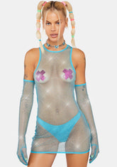 Stage Hopper Fishnet Dress Set