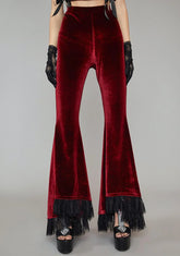 Wine Divination Lace Bell Bottoms