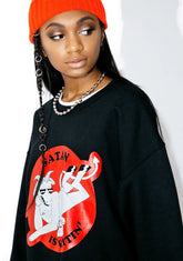 Satan Is Waitin Crewneck