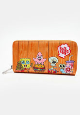 Spongebob Krusty Krab Gang Ziparound Wallet