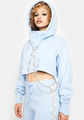 Cool Icy N' Dangerous Rhinestone Chain Hoodie