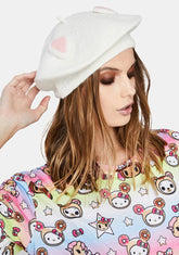 Blanc Are You Furreal Beret