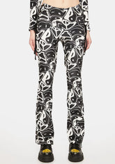 Yin Yang Velour Flare Pants