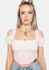 Baby Shoulda Coulda Corset Crop Top