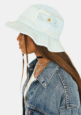 Hidden Stash Denim Bucket Hat