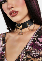 Fate And Fortune Vegan Leather Choker
