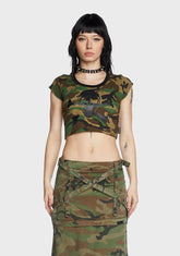 Super Skull Crop Tee