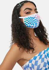 Surreal Life Checkered Face Mask