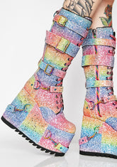 Sparkle Pony Platform Boots