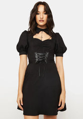 Rebel Girl Lace Up Mini Dress
