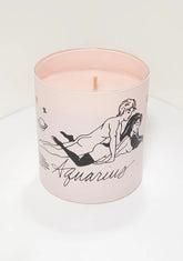 Pink Aquarius Zodiac Massage Candle