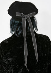 Midnight Honor Bound Bow Beret
