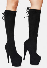 In The Club Platform Knee High Boots