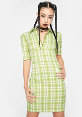 Check Polo Shirt Dress