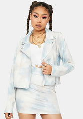 As Good As It Gets Tie Dye Moto Jacket