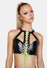 Onyx Rude Awakening Glitter Halter Top