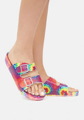 Hot Pleasure's All Mine Tie Dye Slides