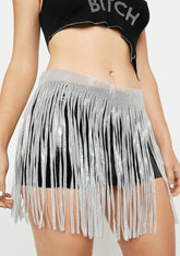 Entice Me Rhinestone Fringe Belt