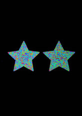 Blacklight Glitter Star Pasties