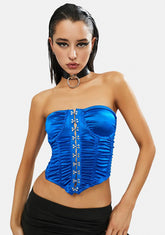 Disco Royale Satin Corset Top
