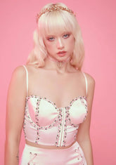 Language Of Flowers Floral Satin Bustier