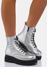 Silver Morven Ankle Boots