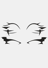 Bat Wings Eyeliner Stickers