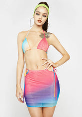 Touch The Sunlight Mesh Skirt Set