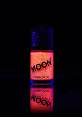 Neon Orange UV Glitter Nail Varnish