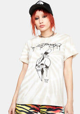 Dagger Skull Tie Dye Graphic Tee