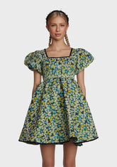 Bouquets Jacquard Mini Dress