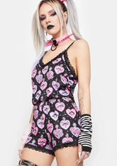 Sacred Heart Eyes Lace Romper