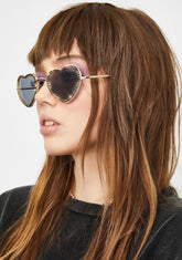 Dark Buy My Love Rhinestone Sunglasses