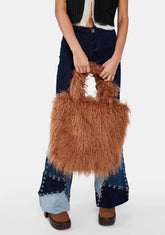 Mocha Spreading Love Shaggy Tote Bag