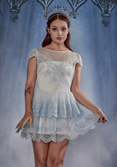Sky Twisted Tea Party Lace Dress