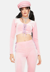 Stylish Sass Velour Pant Set