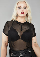Beautiful Blasphemy Mesh Baby Tee