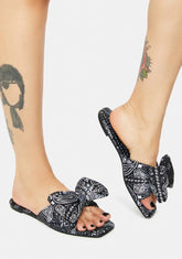 Dark Love Is Fleeting Slide Sandals