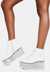 White Qloud Slayr Platform Boots