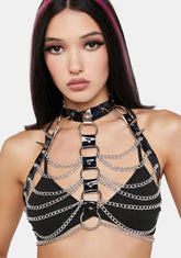 Hot To The Core Spiked Bra Chain