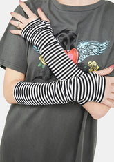 Striped What's Your Damage Gloves