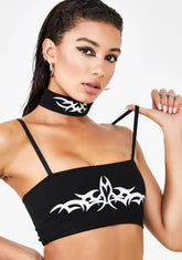 Mark Of The Beast Reflective Bra Top