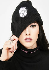 Midnight Lord Nermal Ribbed Beanie