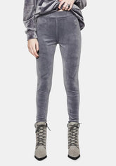 Grey Lounge Luxe Velour Leggings