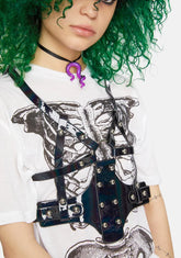 Studded Vegan Leather Harness