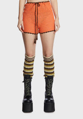 Crochet High-Waisted Shorts