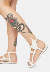 White Flyh Olympian Winged Sandals
