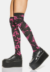 Cosmic Ink Thigh High Socks