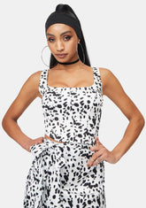 Dalmatian Print Corset Top